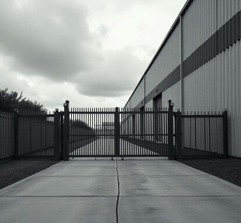 Secure entrance gate at Jacksonville facility